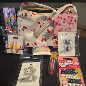 Cherry Print Kids Accessory Set